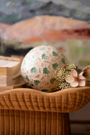 Decorative Bamboo Ball 5 in With Capiz Shell Detail Filler Brand