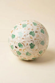 Spun Bamboo Ball 5 in Capiz Shell Detail Tabletop Decor Brand