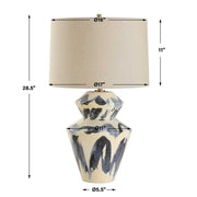 Designer Geometric Table Lamp for Living Room