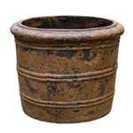 Uttermost Weathered Relic Planter-Rugged Reinforced Concrete in Rust Black Finish