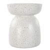 Uttermost Inhale Cast White Accent Table with sculptural design