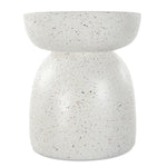 Uttermost Inhale White Resin Accent Table with Sculptural Design