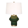 Uttermost 30514-1 Tayson Jade Green Table Lamp with Antique Brass Accents