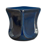 Uttermost Dramatic Scooped Sides Lustrous Blue Finish Kaz Garden Stool