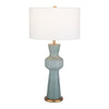 Uttermost 30382-1 Pollard Slate Green Ceramic Table Lamp with Antique Brass Accents