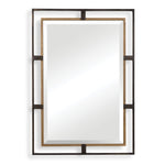 Uttermost Carrizo Gold & Bronze Rectangular Wall Mirror – 22"x32" Decorative Accent