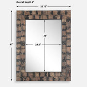 layered wood mirror