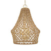 Handwoven Rope Pendant Light – Natural Rattan Macrame Style