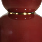 Table Lamp – Classic Gourd Burgundy Ceramic – 30.5