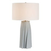 Modern Sculptural Table Lamp Light Blue Ceramic 28.75