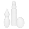 Uttermost Forma Outdoor Vases Striking White Ceramic Distinct Silhouette, Set of 3