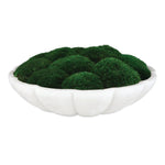 Uttermost Awaken Moss Centerpiece-Preserved Moss in Ivory Thassos Marble Replica Bowl
