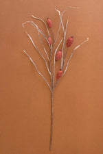 Kalalou Set of 6 Botanica Faux Botanical Stem With Red Berry Branches 37"H