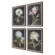 Black background floral prints