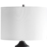 Modern Lodge Wood Table Lamp – Mendocino by Uttermost with Brushed Nickel Accents
