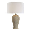 Textured Ceramic Table Lamp with Linen Shade