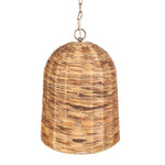 Uttermost Rotorua 1-Light Pendant-Natural Sea Grass Shade & Antique Brass Accents