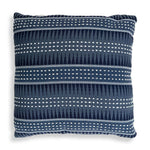 Blue Sunbrella Acrylic Chenille Outdoor Throw Pillow 20" W x 20" H by Uttermost