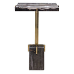 Uttermost Rowman Accent Table Featuring a Gold Finished Stainless Steel Base-Unique Petrified Wood Top and Base