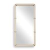 White Faux Leather Wall Mirror
