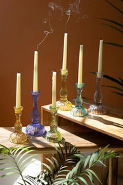 colorful taper holders