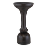 Uttermost 50067 Gambit Hourglass Accent Table in Black Mango Wood with Sculpted Chess Inspired Base