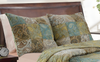 Greenland Home Fashions Vintage Paisley Multi Color King Size Quilted Pillow Sham 20x36 Inches Cotton Reversible