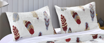 Greenland Home Fashions Dream Catcher Feather Print Gold Quilted Pillow Sham