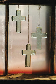 Handmade Recycled Glass Decor With Blue Green Tint 6