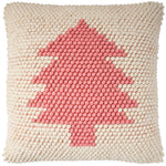 Mina Victory Holiday Throw Pillow, 20" x 20", Ivory Pink