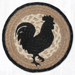 Earth Rugs Rooster Silhouette Round Trivet 10" Heat-Resistant Counter Protector