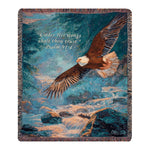 Cotton Tapestry Throw AMERICAN MAJESTY with Verse – 50x60 Inch by Manual Woodworkers