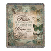 Faith Is Being Sure 50x60 Inch Cotton Throw – Inspirational Decorative Home Blanket