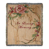 Comforting Memorial Woven Throw – In Loving Memory Rose Design