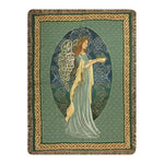 Irish Angel Cotton Throw– Spiritual Celtic Tapestry Decor by Manual Woodworkers