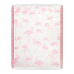 Tropical Flamingo Toss Pink Rayon Throw – 48x60 Inch Lightweight by Manual Woodworkers