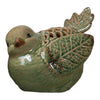 Olive Ceramic Bird Figurines –