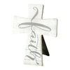 Set of 2 Ceramic Faith Crosses with Easel