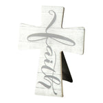 Faith Ceramic Cross with Easel – Set of 2 7.75 inch Manual Woodworkers