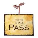 Ceramic Wall Decor Plaques – Shall Pass Set of 3,8 inch by Manual Woodworkers