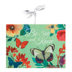 Butterfly Art Plaque – Be Still Ceramic 8 inch by Manual Woodworkers