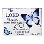 Uplifting Indigo Plaque Set of 3 – The Lord 8 inch by Manual Woodworkers