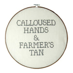Embroidered Wall Art Farmer’s Tan – Rustic Cotton Loops by Manual Woodworkers