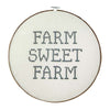 Farm Sweet Farm Embroidery Wall Art