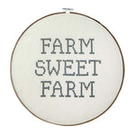 Rustic Hoop Wall Decor Farm Sweet Farm – Set of 2 by Manual Woodworkers