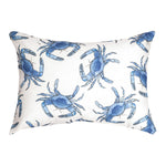 Blue Crab Pillow – 18x13 inch Rectangular Coastal Living Room by Manual Woodworkers