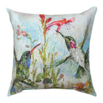 Hummingbird Print Pillow – 18 Inch Climaweave by Manual Woodworkers