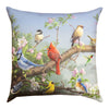 Floral Birds Decorative Pillow