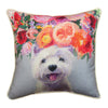 Dogs in Bloom Westie Decorative Pillow