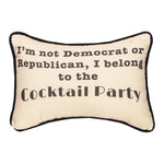 Polyester Decorative Pillow Cocktail Quote – 12.5x8 Inch by Manual Woodworkers